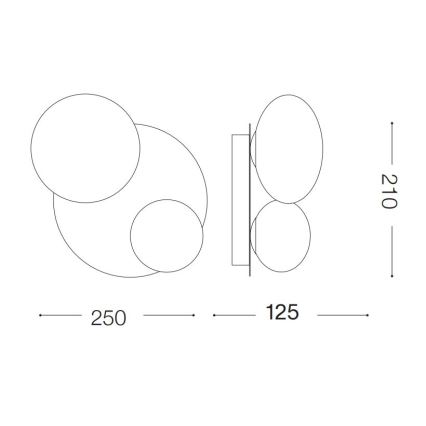 Ideal Lux - LED φωτιστικό τοίχου NINFEA 2xG9/3W/230V χρυσό