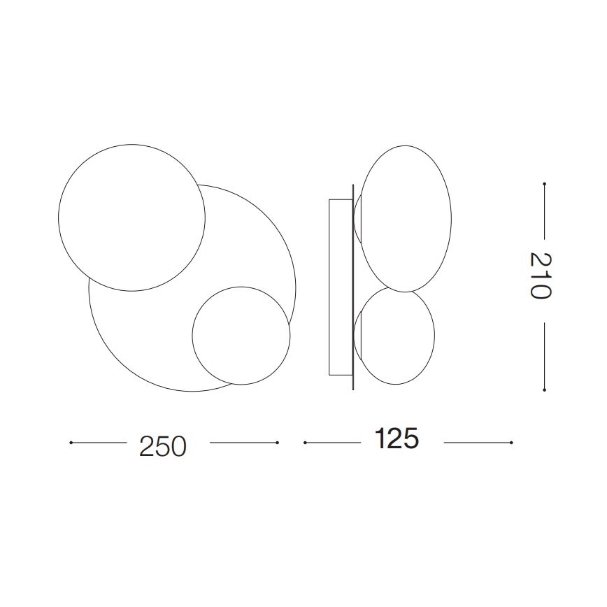 Ideal Lux - LED φωτιστικό τοίχου NINFEA 2xG9/3W/230V χρυσό