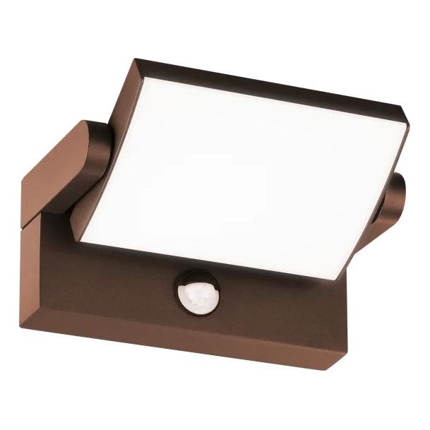 Ideal Lux - LED Φωτιστικό τοίχου εξωτερικού χώρου με αισθητήρα SWIPE LED/21W/230V CRI 90 IP54 καφέ