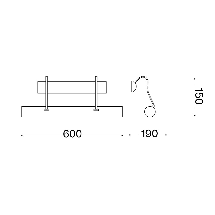 Ideal Lux - LED φωτιστικό για πίνακες 4xG9/3W/230V, μπρονζέ
