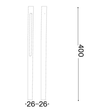 Ideal Lux - LED Φωτιστικό εξωτερικού χώρου JEDI LED/7W/230V 40 cm CRI 90 IP65 καφέ