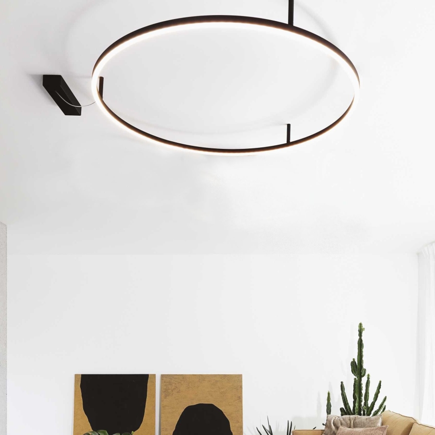 Ideal Lux - Φωτιστικό οροφής LED ORACLE SLIM LED/29W/230V 3000K CRI 90 Ø 50 cm μαύρο