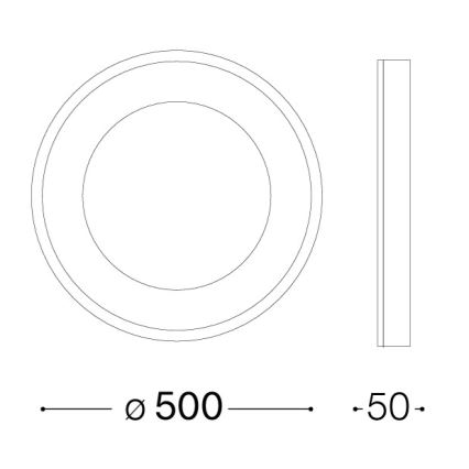Ideal Lux - LED Φωτιστικό οροφής PLANET LED/25W/230V CRI 90 Ø 50 cm μπρούτζινο