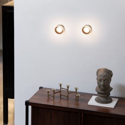 Ideal Lux - LED φωτιστικό οροφής για μπάνιο LOLLY 1xGX53/9W/230V διάμ. 10,5 εκ. IP44 χρυσό/καπνιστό μπεζ