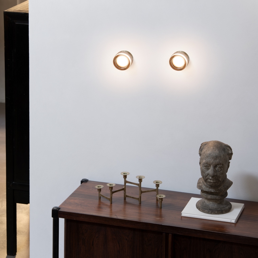 Ideal Lux - LED φωτιστικό οροφής για μπάνιο LOLLY 1xGX53/9W/230V διάμ. 10,5 εκ. IP44 χρυσό/καπνιστό μπεζ
