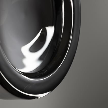 Ideal Lux - LED φωτιστικό οροφής για μπάνιο LOLLY 1xGX53/9W/230V Ø 10,5 cm μαύρο/καπνιστό μαύρο