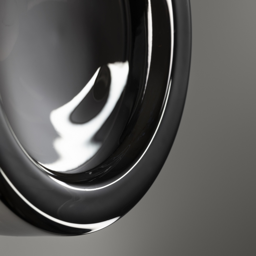 Ideal Lux - LED φωτιστικό οροφής για μπάνιο LOLLY 1xGX53/9W/230V Ø 10,5 cm μαύρο/καπνιστό μαύρο