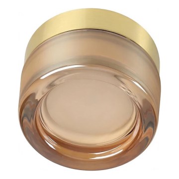 Ideal Lux - LED φωτιστικό οροφής για μπάνιο LOLLY 1xGX53/9W/230V διάμ. 10,5 εκ. IP44 χρυσό/καπνιστό μπεζ