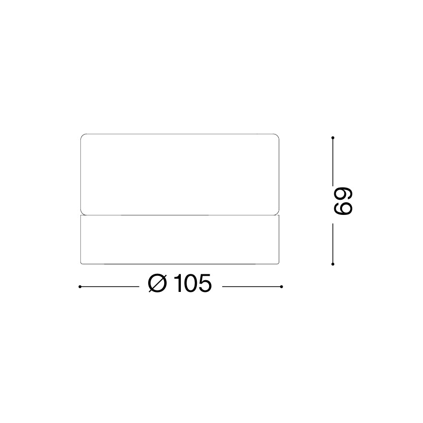 Ideal Lux - Φωτιστικό οροφής LED για μπάνιο LOLLY 1xGX53/9W/230V διάμ. 10,5 cm IP44 μαύρο/καπνιστό μαύρο