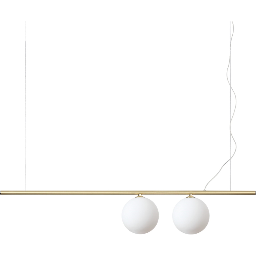 Ideal Lux - LED φωτιστικό οροφής με καλώδιο ανάρτησης PERLINE 2xG9/3W/230V χρυσό