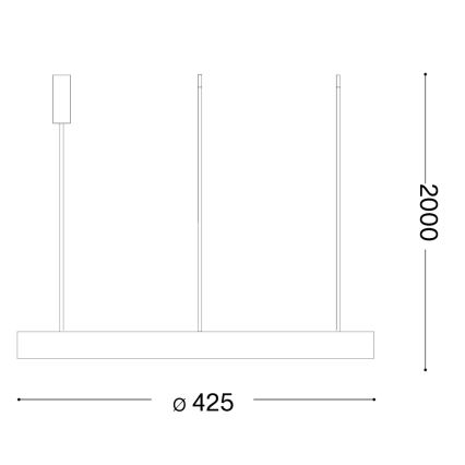 Ideal Lux - Κρεμαστό φωτιστικό LED σε καλώδιο GEMINI LED/36W/230V 4000K διάμ. 42,5 cm CRI 90 ορείχαλκος