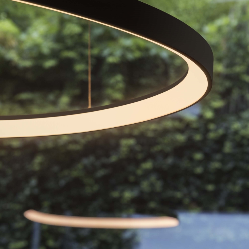 Ideal Lux - LED κρεμαστό φωτιστικό σε καλώδιο GEMINI LED/47W/230V 2700K διάμ. 61 cm CRI 90 μαύρο