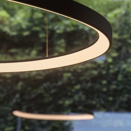 Ideal Lux - LED κρεμαστό φωτιστικό σε καλώδιο GEMINI LED/78W/230V 2700K διάμ. 105 cm CRI 90 μαύρο