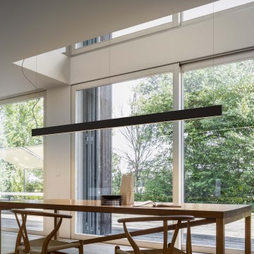 Ideal Lux - LED κρεμαστό φωτιστικό σε καλώδιο LINUS LED/32W/230V 4000K CRI 90 120 cm μαύρο
