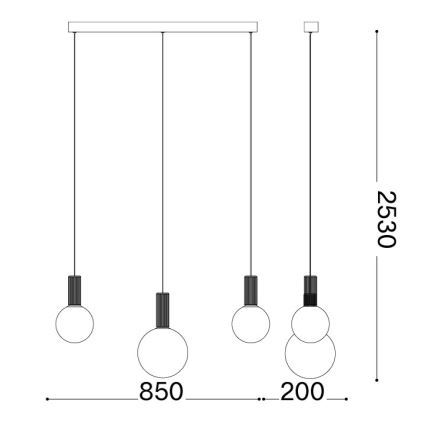 Ideal Lux - LED κρεμαστό φωτιστικό σε καλώδιο ODEON LED/20W/230V CRI 90 μπεζ/λευκό