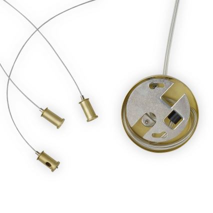 Ideal Lux - LED κρεμαστό φωτιστικό σε καλώδιο PERLAGE 25xG9/3W/230V 110 cm χρυσό/καπνιστό μπεζ