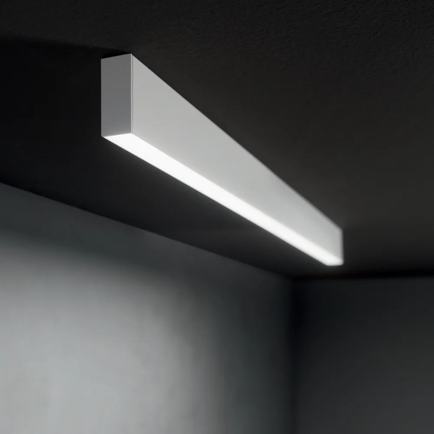 Ideal Lux - LED κρεμαστό φωτιστικό με ανάρτηση καλωδίου STEEL LED/29W/230V 4000K CRI 90 120 cm λευκό
