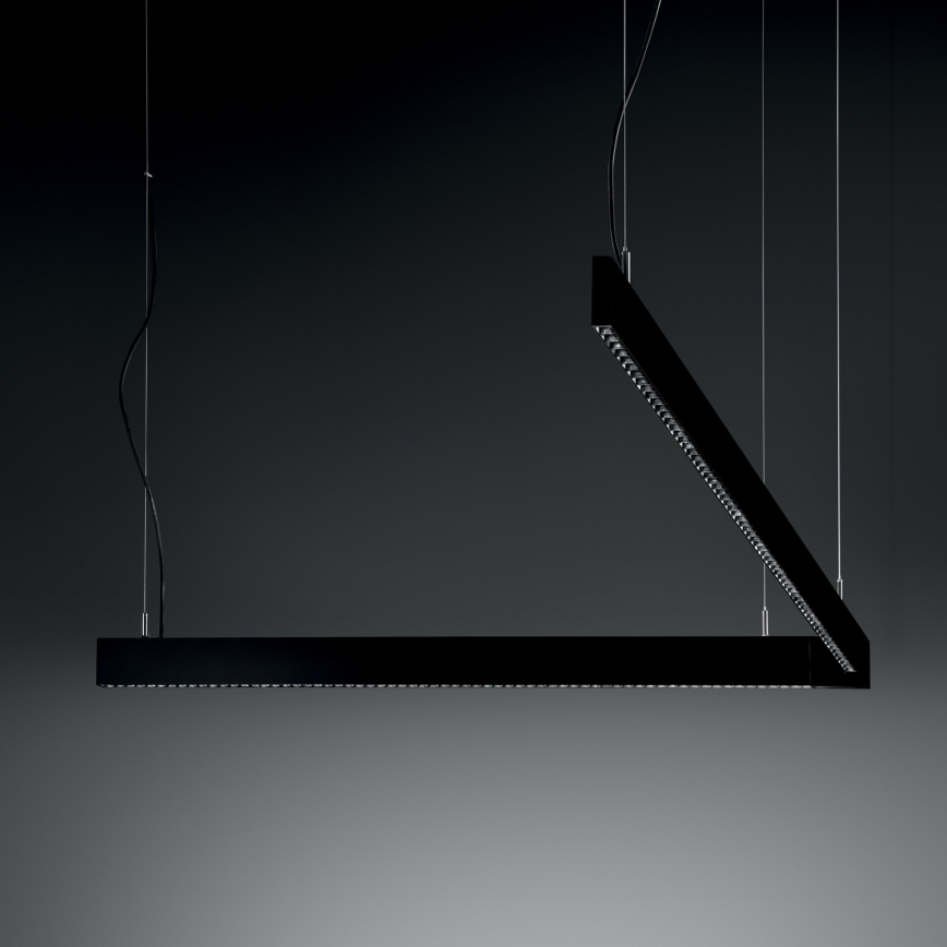 Ideal Lux - LED κρεμαστό φωτιστικό με ανάρτηση σε καλώδιο STEEL LED/29W/230V 3000K CRI 90 120 cm μαύρο