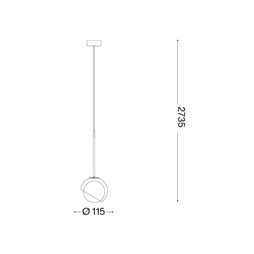 Ideal Lux - LED κρεμαστό φωτιστικό με καλώδιο BLOOM 1xG9/3W/230V Ø 11,5 εκ. μαύρο