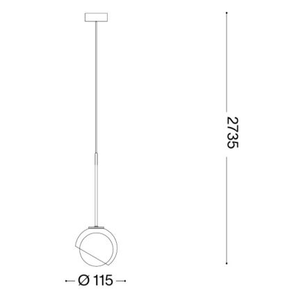 Ideal Lux - LED κρεμαστό φωτιστικό BLOOM 1xG9/3W/230V διάμ. 11,5 cm χρυσό/καπνιστό μπεζ