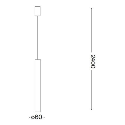 Ideal Lux - LED κρεμαστό φωτιστικό με καλώδιο LOOK 1xGU10/7W/230V CRI 90 Ø 6 cm χάλκινο