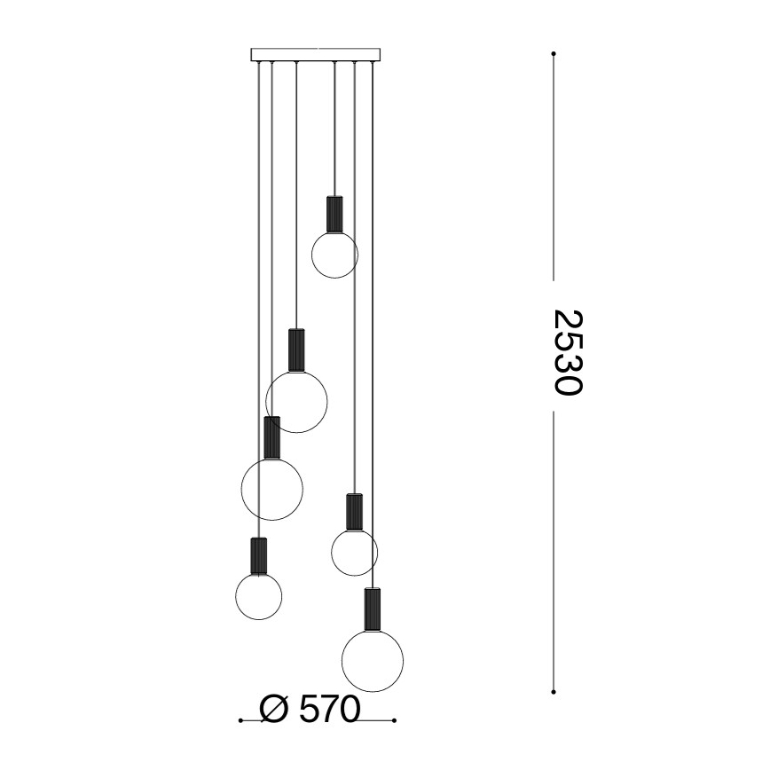 Ideal Lux - LED κρεμαστό φωτιστικό με καλώδιο ODEON LED/39W/230V CRI 90 Ø 57 cm μπεζ/λευκό