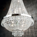 Ideal Lux - LED Κρυστάλλινο κρεμαστό φωτιστικό οροφής  CAESAR 6xG9/3W/230V διάμετρος 38 cm γυαλιστερό χρώμιο