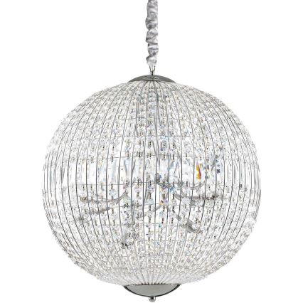 Ideal Lux - LED Κρυστάλλινο κρεμαστό φωτιστικό οροφής  LUXOR 12xG9/3W/230V διάμετρος 60 cm διαφανές