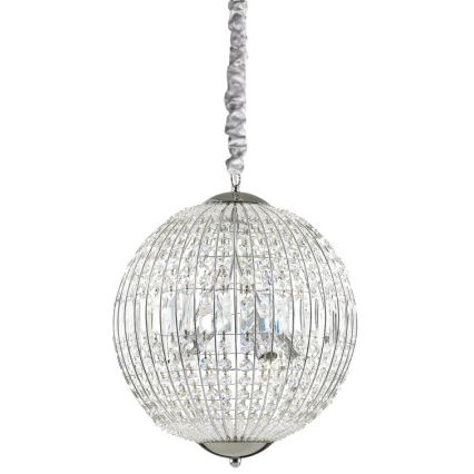 Ideal Lux - LED Κρυστάλλινο κρεμαστό φωτιστικό οροφής  LUXOR 6xG9/3W/230V διάμετρος 40 cm διαφανές