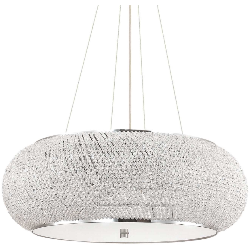 Ideal Lux - Κρυστάλλινος πολυέλαιος LED με ντίζα PASHA 14xE14/40W/230V Ø 65 cm γυαλιστερό χρώμιο