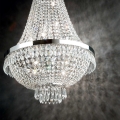 Ideal Lux - LED κρυστάλλινος πολυέλαιος σε αλυσίδα CAESAR 12xG9/3W/230V Ø 55 εκ. γυαλιστερό χρώμιο