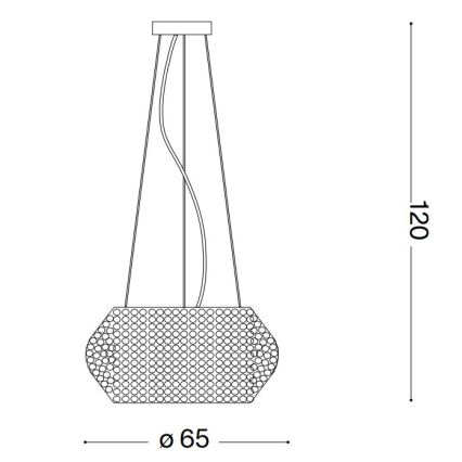 Ideal Lux - LED κρυστάλλινος πολυέλαιος σε ανάρτηση με σύρμα PASHA 14xE14/40W/230V Ø 65 εκ. χρυσός