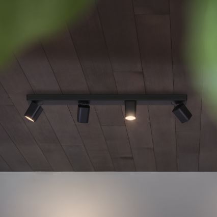 Ideal Lux - LED Σποτ RUDY 4xGU10/7W/230V CRI 90 μαύρο
