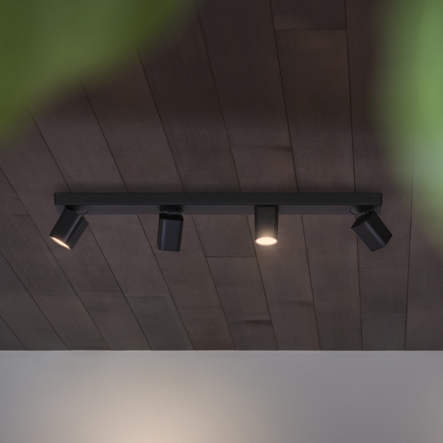 Ideal Lux - LED Σποτ RUDY 4xGU10/7W/230V CRI 90 μαύρο