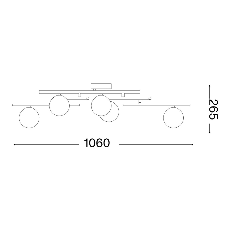 Ideal Lux - LED Πλαφονιέρα οροφής ATLAS 5xG9/3W/230V λευκό