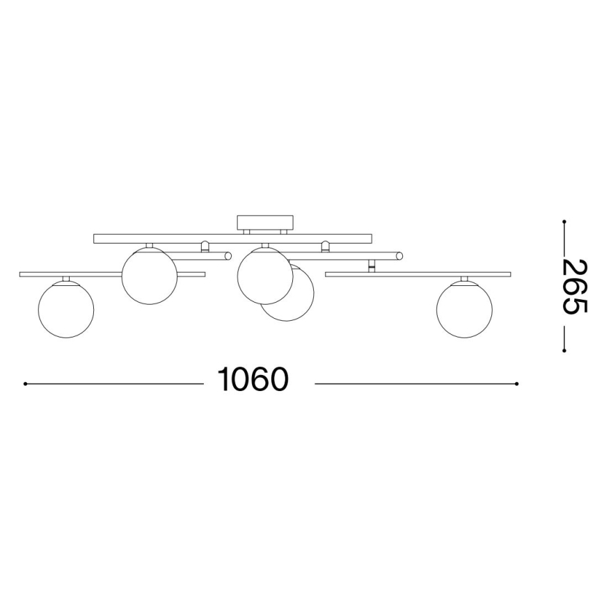 Ideal Lux - LED Πλαφονιέρα οροφής ATLAS 5xG9/3W/230V χρυσό