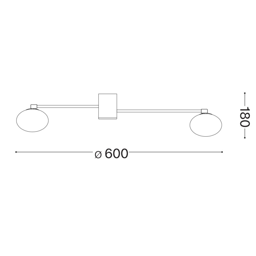 Ideal Lux - LED Πλαφονιέρα οροφής HERMES 3xG9/3W/230V διάμετρος 60 cm λευκό