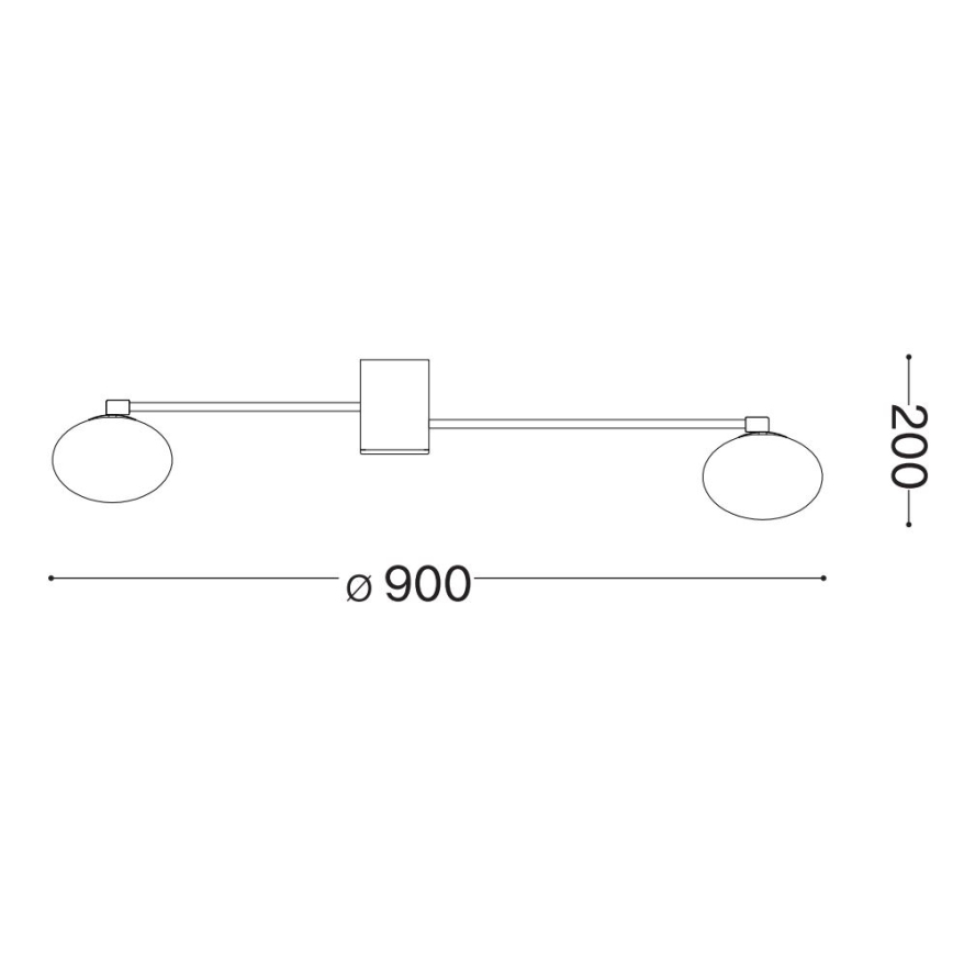 Ideal Lux - LED Πλαφονιέρα οροφής HERMES 3xG9/3W/230V διάμετρος 90 cm χρυσό