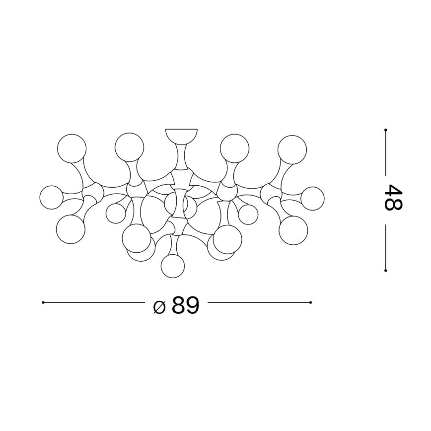 Ideal Lux - LED Πλαφονιέρα οροφής NODINO 15xG9/15W/230V λευκό