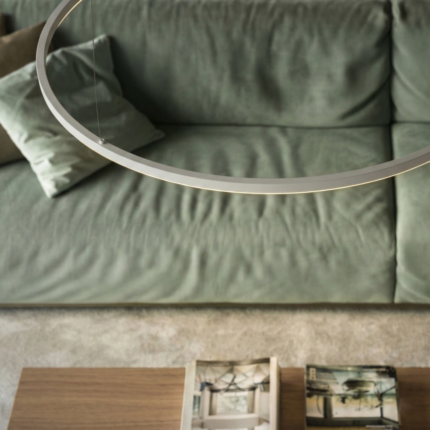 Ideal Lux - Κρεμαστό LED φωτιστικό σε καλώδιο ORACLE SLIM LED/53W/230V 4000K CRI 90 Ø 90 cm λευκό