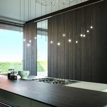 Ideal Lux - LED πολυέλαιος με καλώδια LUCCIOLA 16xLED/16W/230V CRI 90, στυλ αράχνης, μαύρο