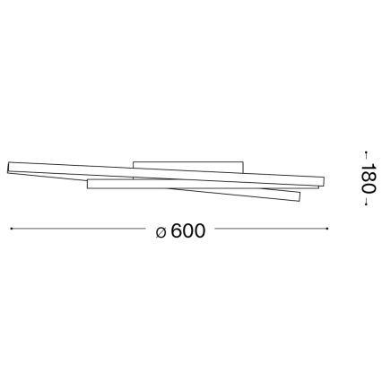 Ideal Lux - Φωτιστικό οροφής LED με ρύθμιση έντασης OZ LED/48W/230V Ø 60 cm CRI 90 λευκό