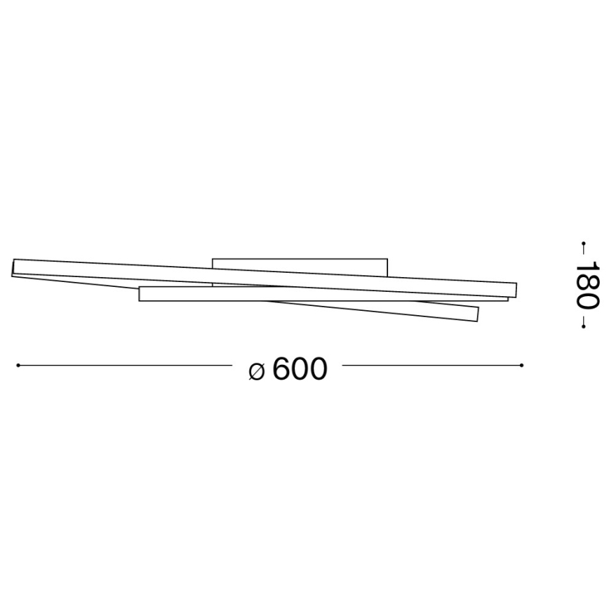 Ideal Lux - Φωτιστικό οροφής LED με ρύθμιση έντασης OZ LED/48W/230V Ø 60 cm CRI 90 λευκό