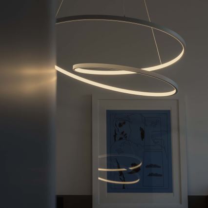 Ideal Lux - LED ρυθμιζόμενο κρεμαστό φωτιστικό με καλώδιο OZ LED/48W/230V διάμ. 60 cm CRI 90 λευκό