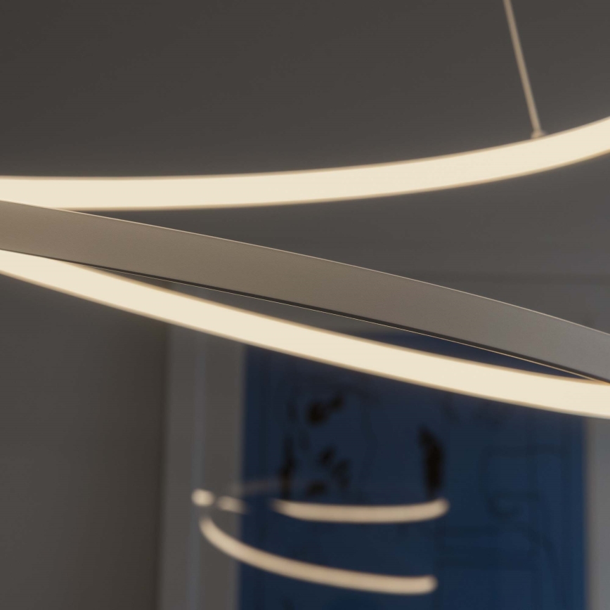 Ideal Lux - LED ρυθμιζόμενο κρεμαστό φωτιστικό με καλώδιο OZ LED/48W/230V διάμ. 60 cm CRI 90 λευκό