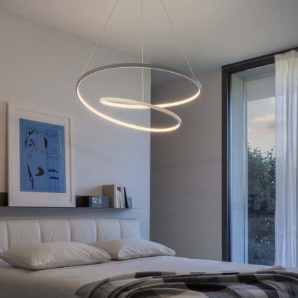 Ideal Lux - LED ρυθμιζόμενο κρεμαστό φωτιστικό με καλώδιο OZ LED/55W/230V διάμ. 80 cm CRI 90 λευκό
