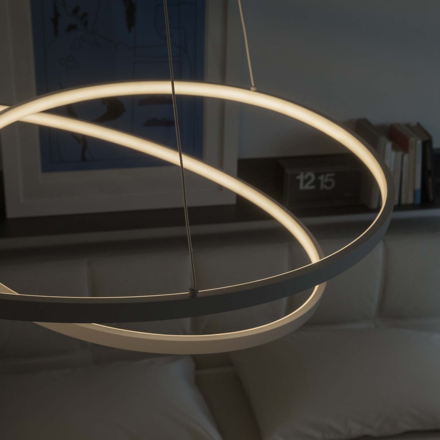 Ideal Lux - LED ρυθμιζόμενο κρεμαστό φωτιστικό με καλώδιο OZ LED/55W/230V διάμ. 80 cm CRI 90 λευκό
