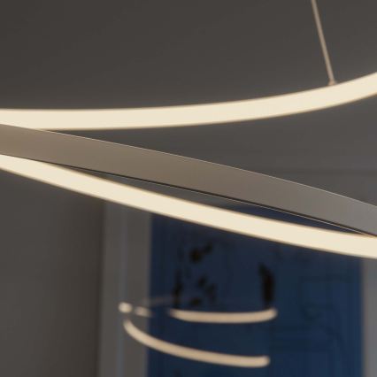 Ideal Lux - LED ρυθμιζόμενο κρεμαστό φωτιστικό με καλώδιο OZ LED/55W/230V διάμ. 80 cm CRI 90 λευκό