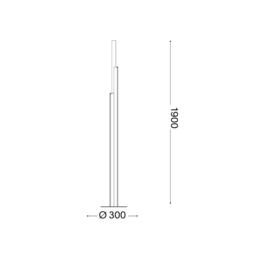 Ideal Lux - LED ρυθμιζόμενο επιδαπέδιο φωτιστικό DORICA 3xLED/33W/230V CRI 90 λευκό