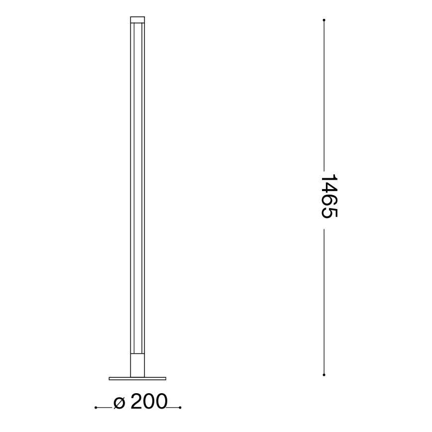 Ideal Lux - LED Ρυθμιζόμενο επιδαπέδιο φωτιστικό YOKO LED/16W/230V CRI 90 λευκό